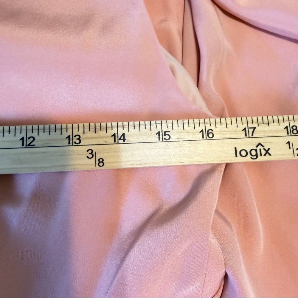Tibi 100% Silk Blush Cape Dress Size 6 Minimalist Designer Shift Easter spring - Picture 10 of 11